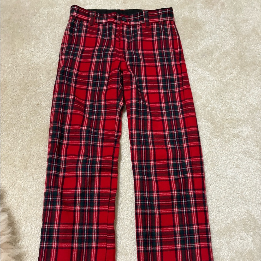 Janie and Jack tartan plaid pants 8